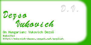 dezso vukovich business card